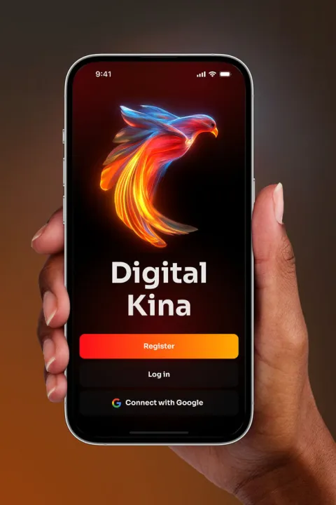 Digital Kina app on a phone